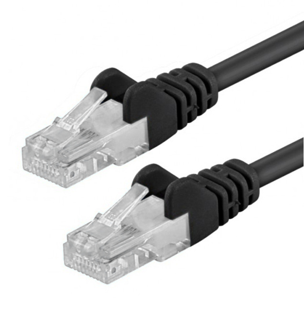 Cavo di rete Patch in Rame Cat. 6 Nero UTP 10 m