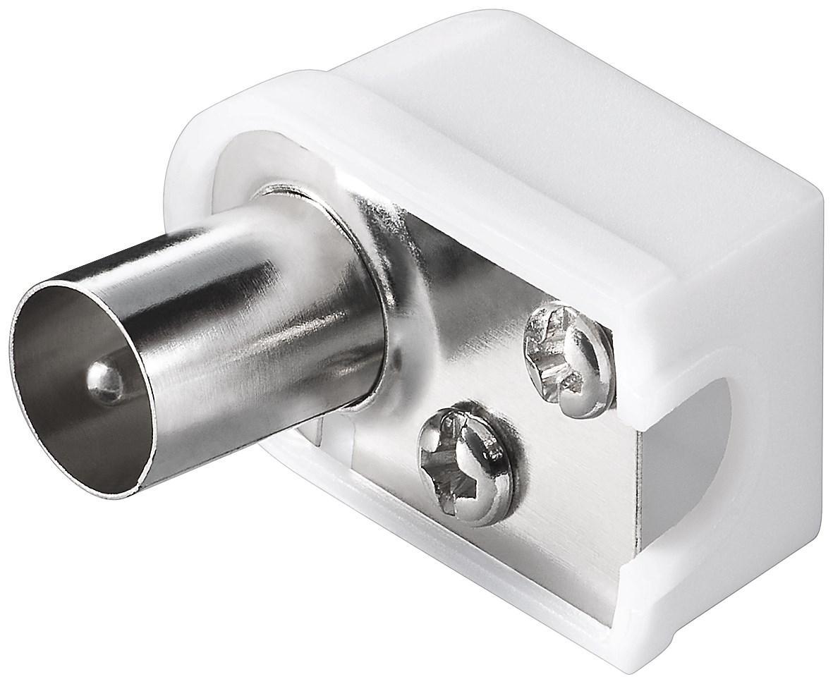 Connettore Cavo Antenna TV Maschio Angolato 9.5 mm