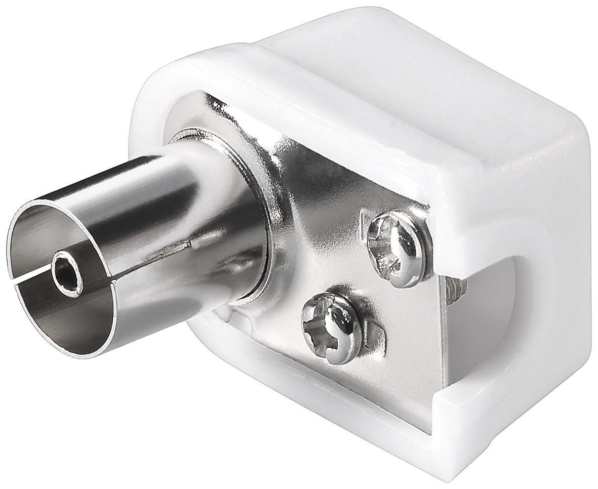 Connettore Cavo Antenna TV  Femmina Angolato 9.5 mm