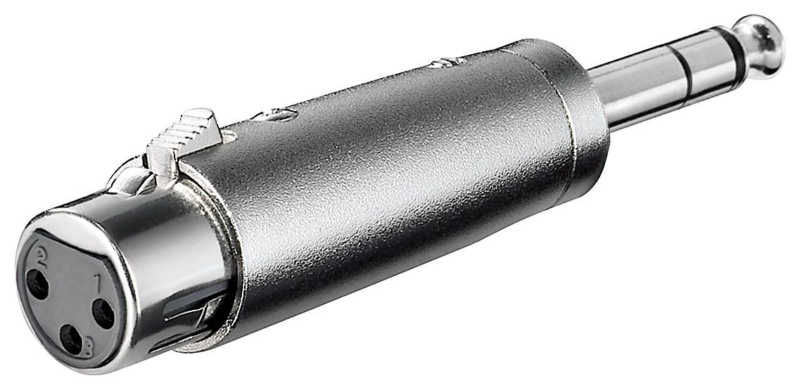 Adattatore XLR Cannon Femmina ad Audio 6,35mm Maschio Stereo