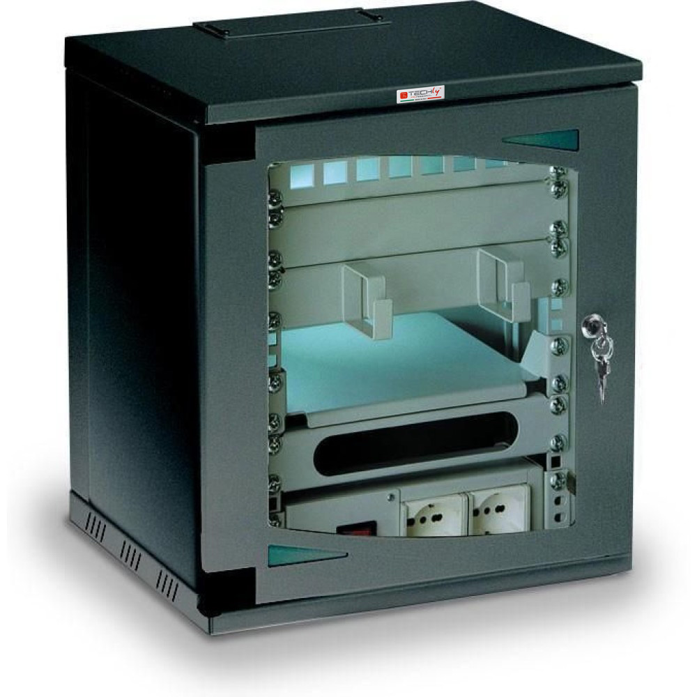 Armadio Rack 10'' a Muro 7 Unità Nero
