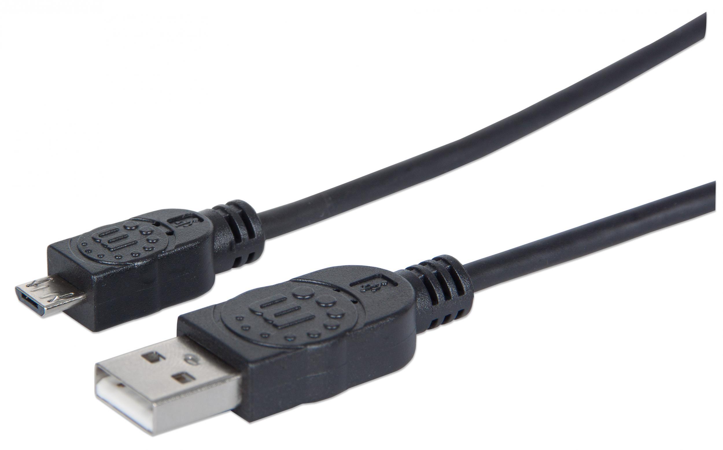 Cavo USB 2.0 A maschio/Micro B maschio 1,8m Nero