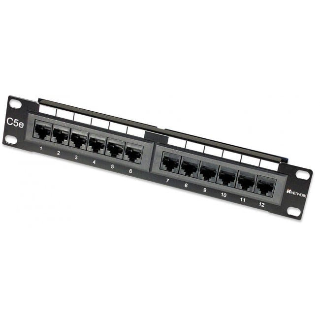 Pannello Patch 12 Porte, 10'', 1U, CAT5E UTP