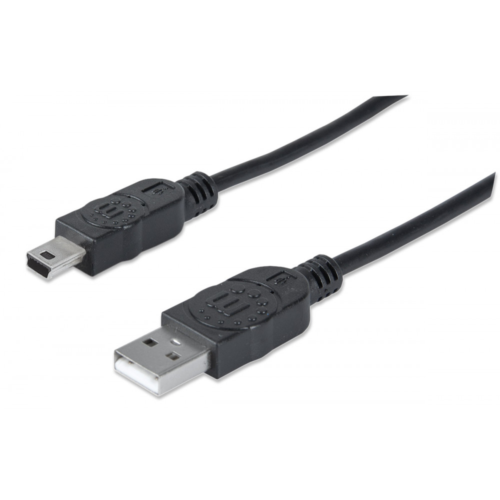 Cavo USB 2.0 A maschio/mini B 5 pin maschio 0,3 m Nero