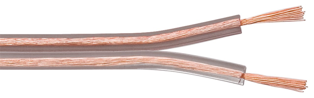 Cavo Audio per diffusori acustici Trasparente 2,5 mm² matassa 100m