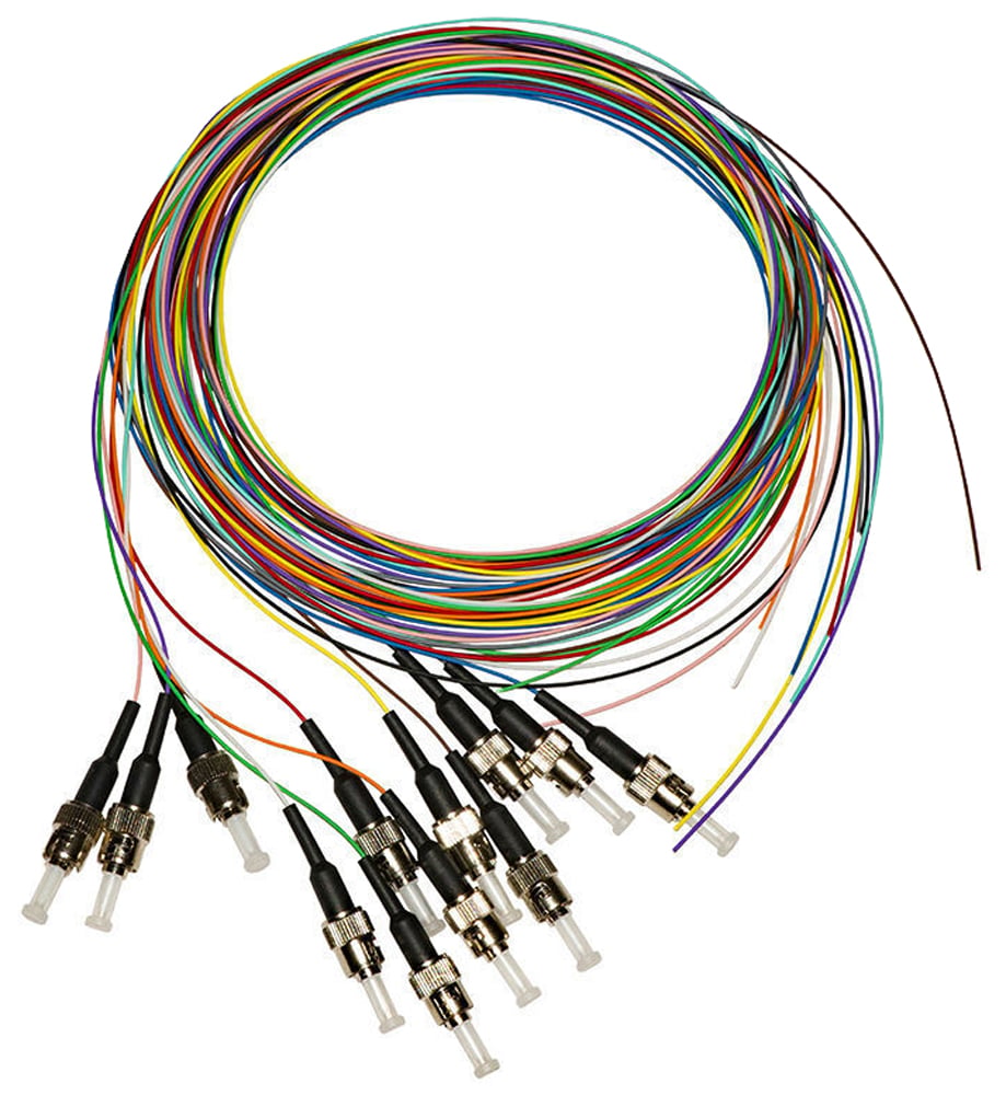 Set 12 Pigtail Fibra Ottica Multimodale OM3 ST 50/125 2 m