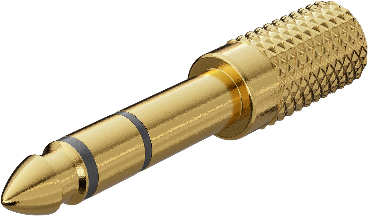 Adattatore audio stereo 6,35 mm a 3,5 mm metallo