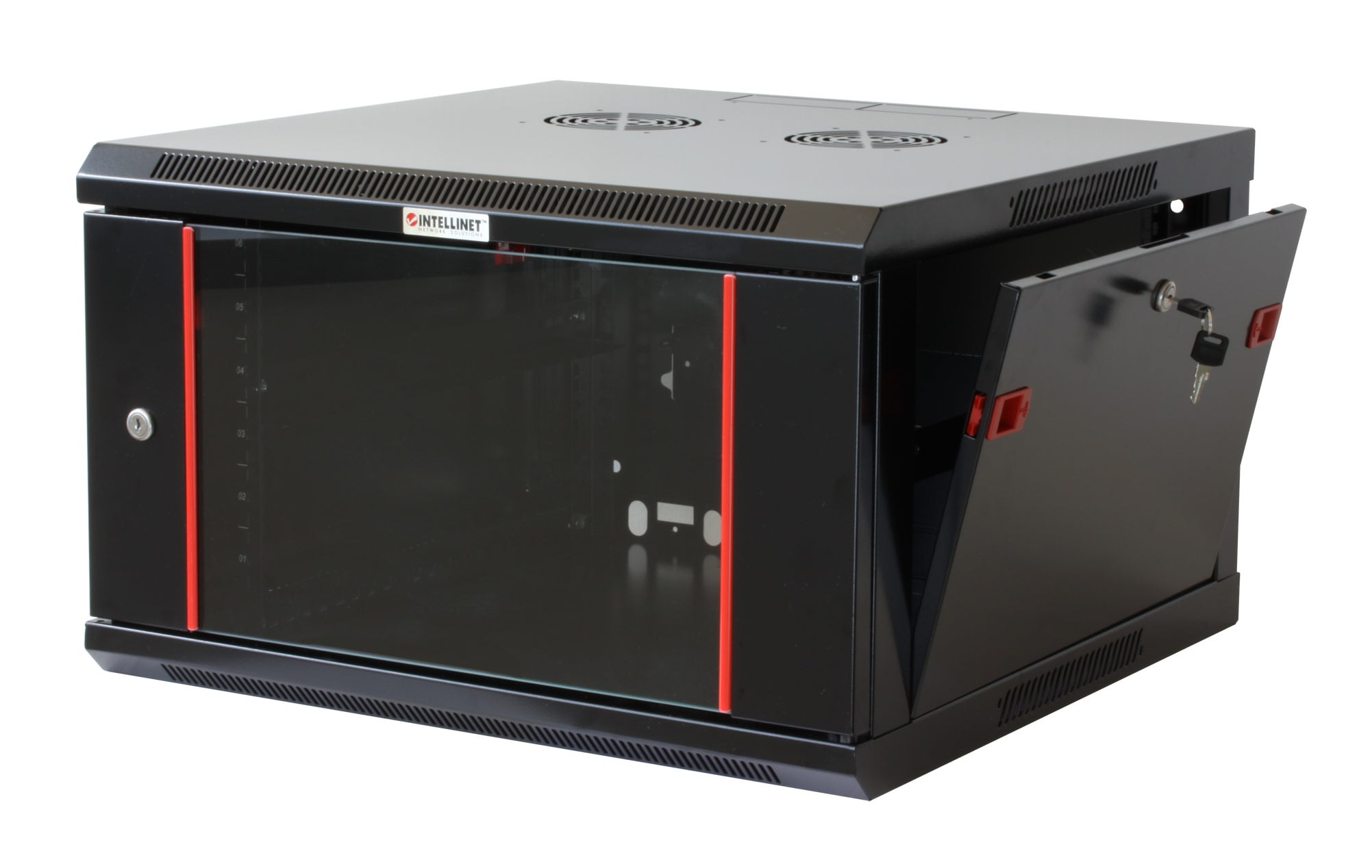 Armadio Rack 19'' a muro 9 unità sezione unica prof. 450 Nero