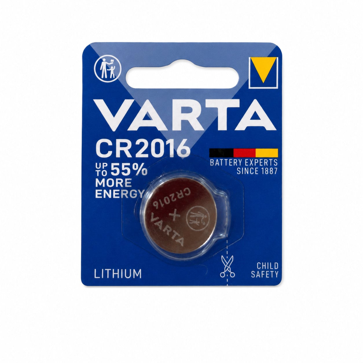 Batteria a bottone Litio CR2016 (blister 1 pz)