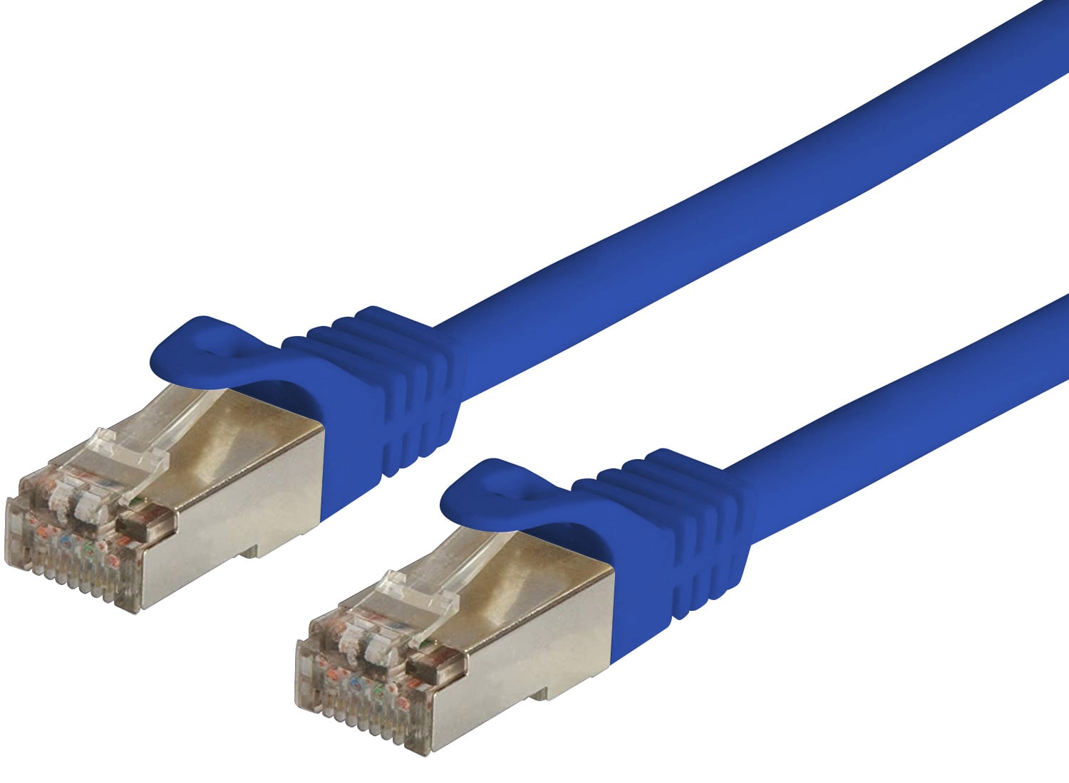 Cavo di rete Patch in CCA Schermato Cat. 6 Blu F/UTP 0,5 m Bulk