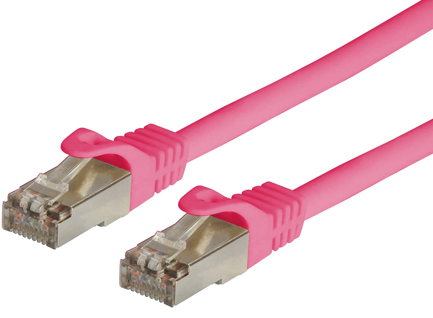 Cavo di rete Patch in CCA Schermato Cat. 6 Rosa F/UTP 0,5 m Bulk