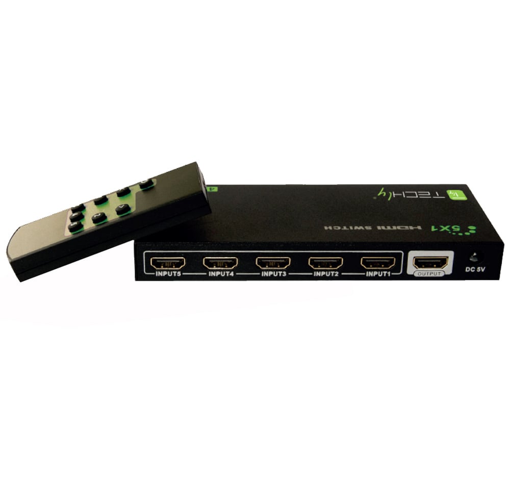 Switch HDMI 5 IN 1 OUT con Telecomando 4K UHD 3D