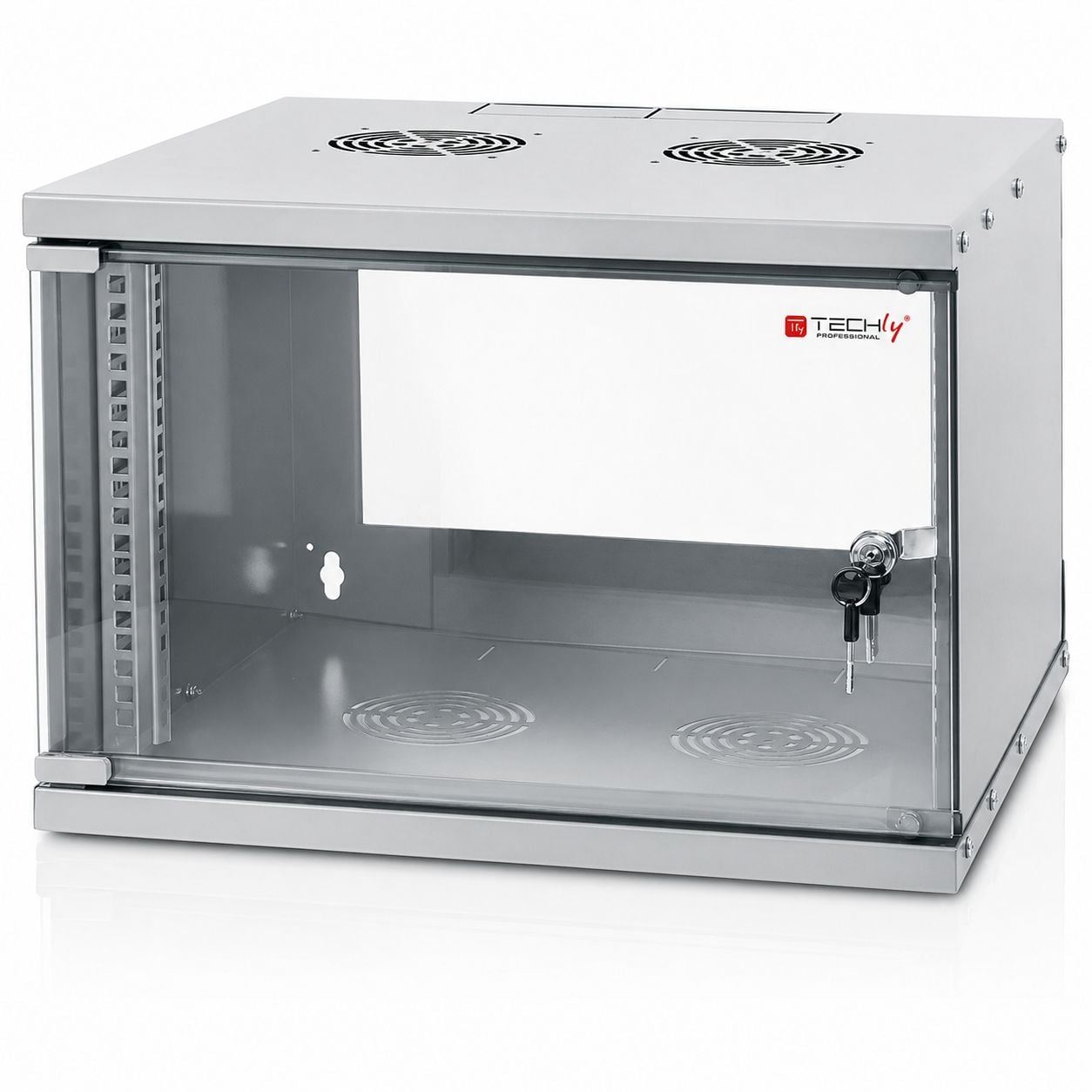 Armadio Rack 19'' a Muro 6U prof. 450 Grigio Assemblato