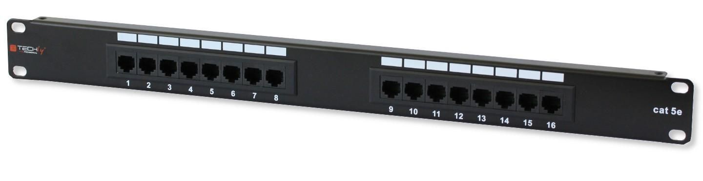 Pannello Patch UTP 16 Posti RJ45 Cat.5E Techly