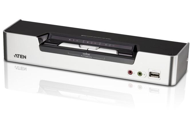Lo switch KVMP USB DVI Dual View a 2 porte IDATA CS-1642A è un dispositivo multi-applicazione che integra uno switch KVM a 2 porte con un hub USB a 2 porte. L ultima versione supporta la funzionalità Quad View, potendovi collegare due switch