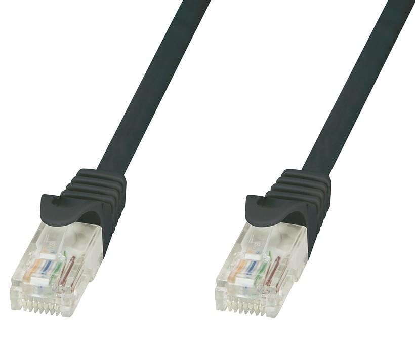 Cavo di rete Patch in CCA Cat.6 Nero UTP 1m