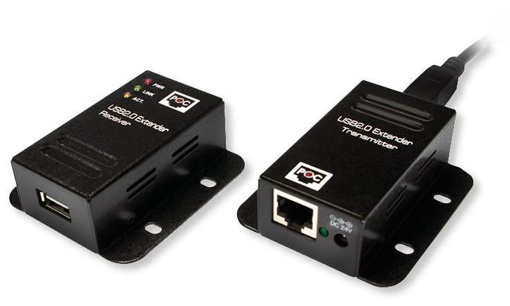 Extender USB.2.0 a una porta, in grado di inviare segnali USB attraverso un cavo di rete Cat5/5e/6 fino a 50m a velocità di trasmissione dati High Speed (480 Mbps), Full Speed (12 Mbps) e Low Speed (1,5 Mbps ). Basta collegare il cavo LAN nel conne