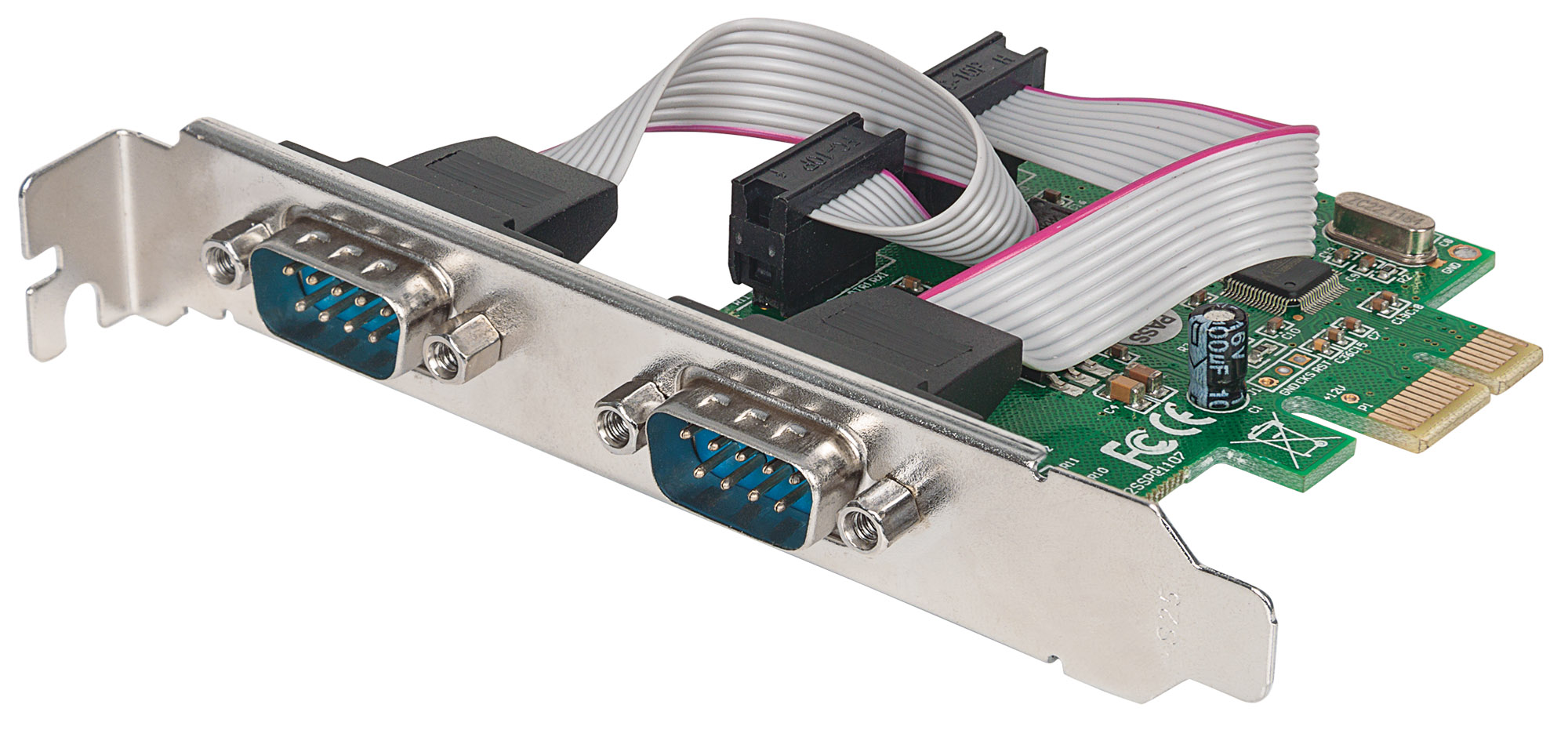 Scheda PCI Express Seriale 2 Porte DB9 M