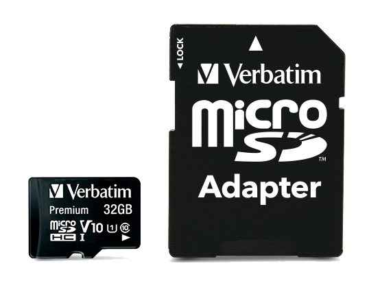 Le schede di memoria form factor più piccole attualmente disponibili sono le microSDHC/SDXC, progettate specificamente per telefoni cellulari. Questa sottile scheda di memoria consuma molto poco, non compromettendo quindi, la durata della batteria