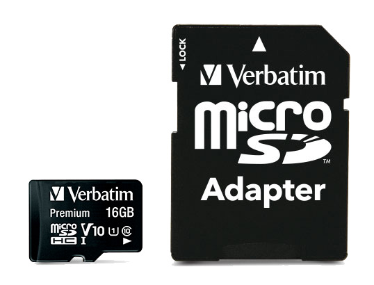 Le schede di memoria form factor più piccole attualmente disponibili sono le microSDHC/SDXC, progettate specificamente per telefoni cellulari. Questa sottile scheda di memoria consuma molto poco, non compromettendo quindi, la durata della batteria