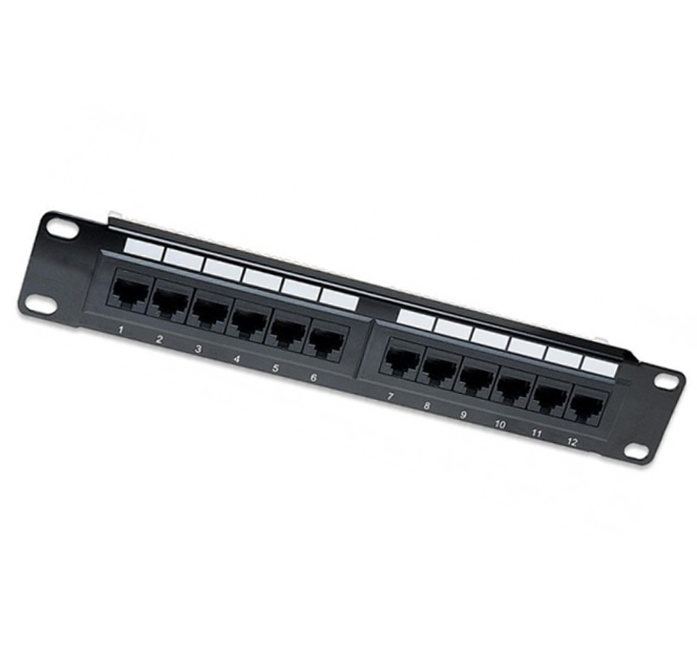 Pannello Patch per rack 10'' 12p UTP Cat.6A