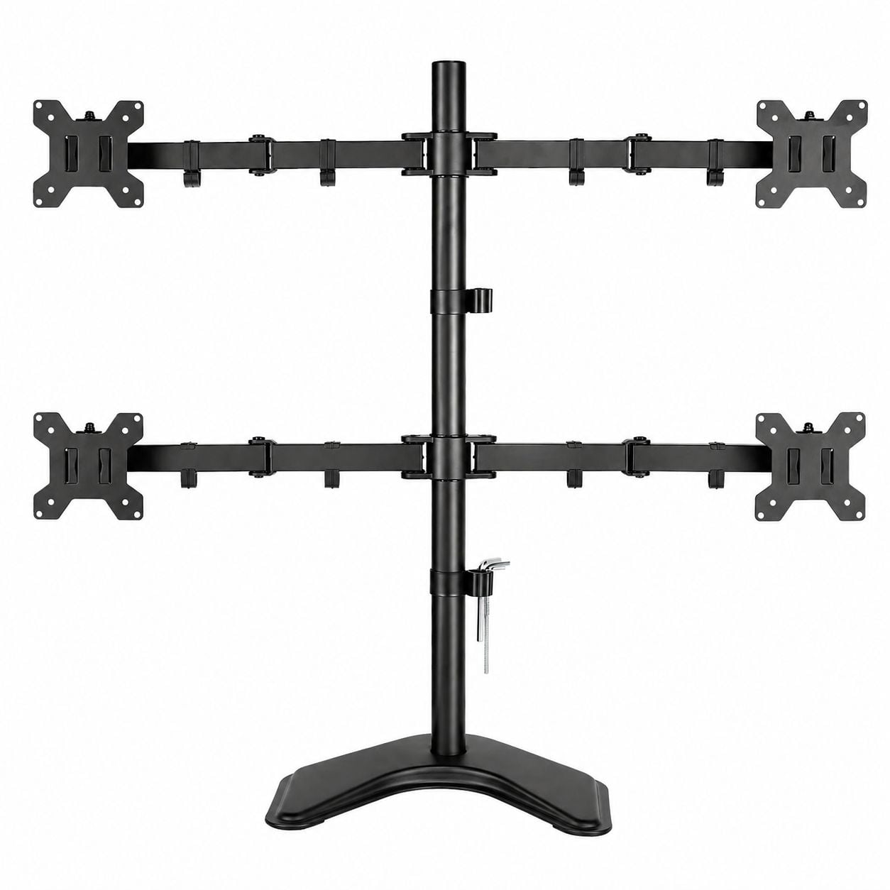 Supporto da Scrivania per 4 Monitor 13-27'' con base