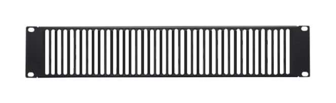 Pannello di Chiusura Ventilato 2U Nero per Rack Audio Video