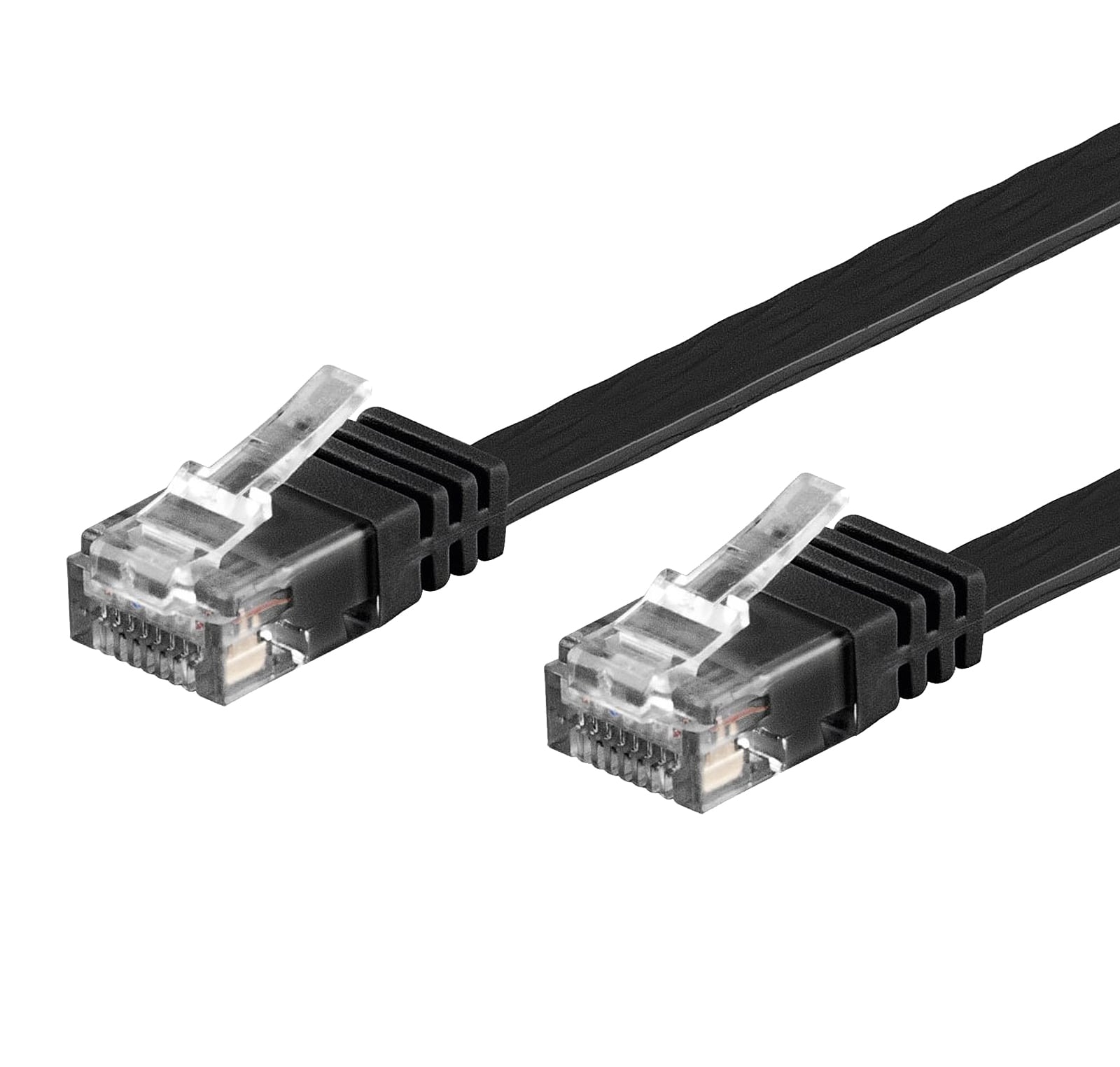 Cavo di Rete Patch Flat in Rame Cat.6A UTP 20m Nero