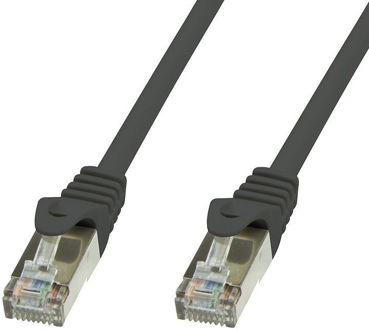 Cavo di rete Patch in rame Cat.6 Nero SFTP LSZH 0,5m
