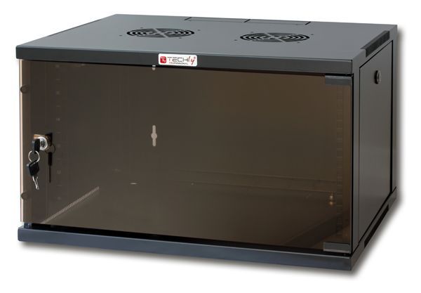 Armadio Rack 19'' a Muro 9U prof. 600 Nero Assemblato