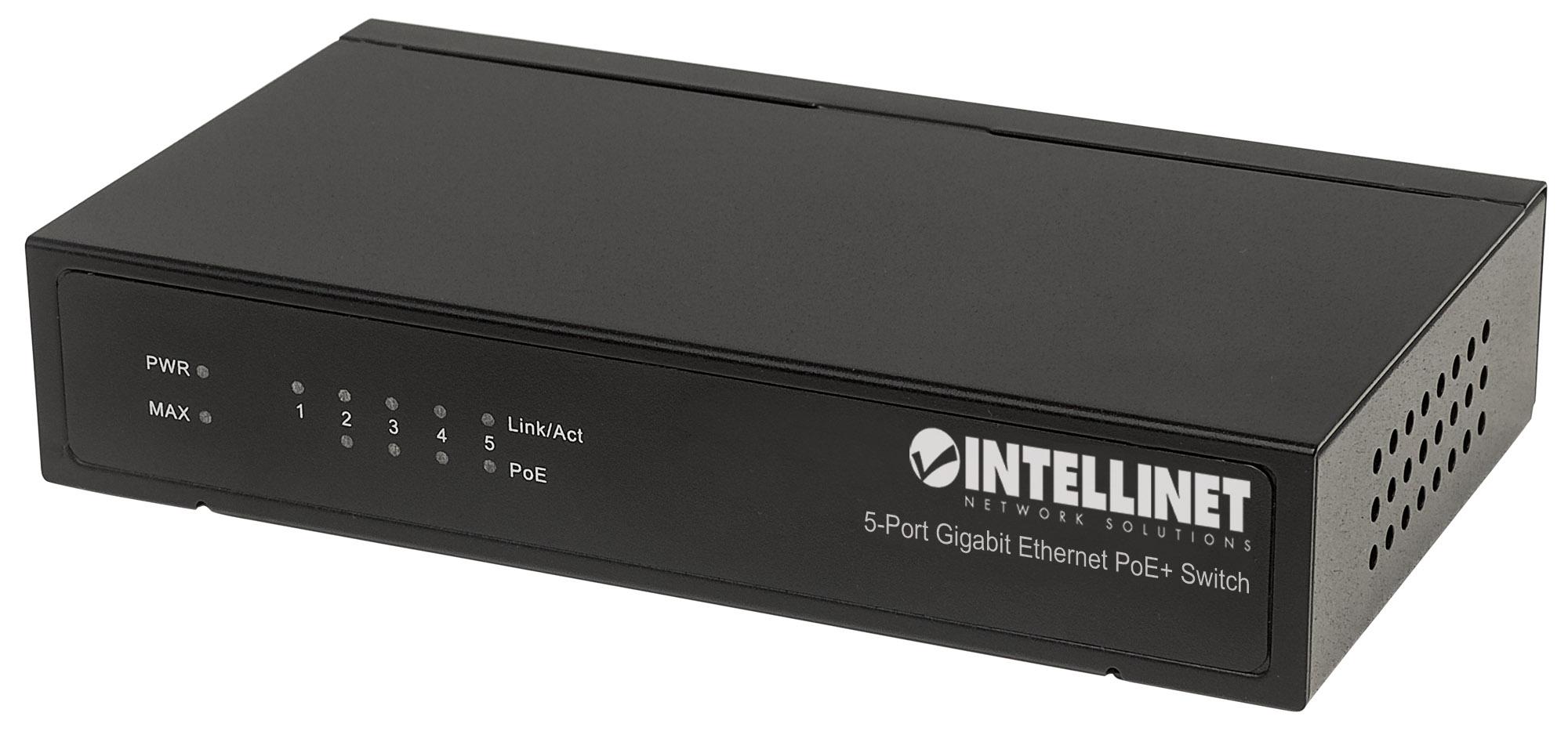 Switch PoE+ 5 porte Gigabit Ethernet