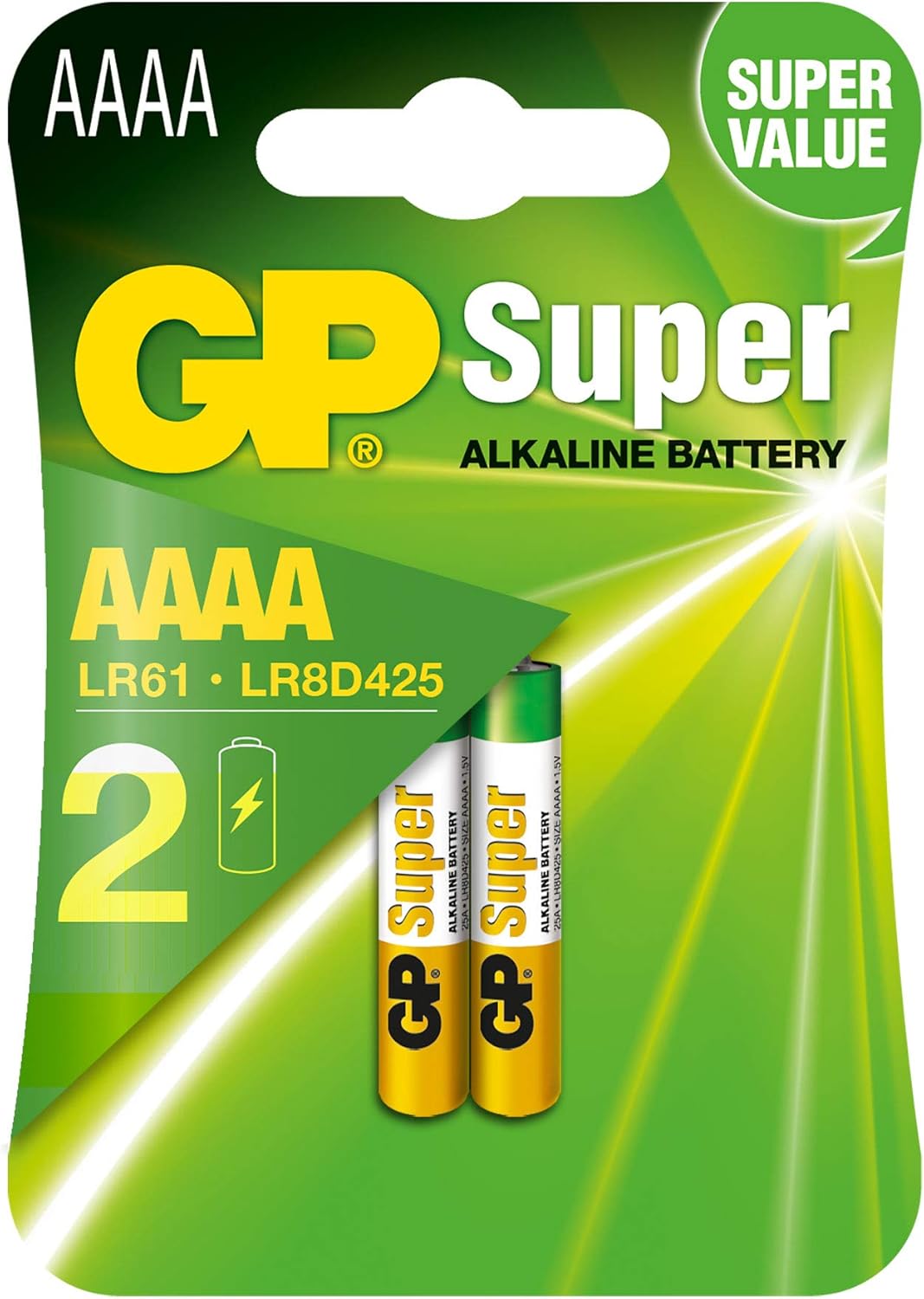 Blister 2 Batterie AAAA Micro Stilo GP Super