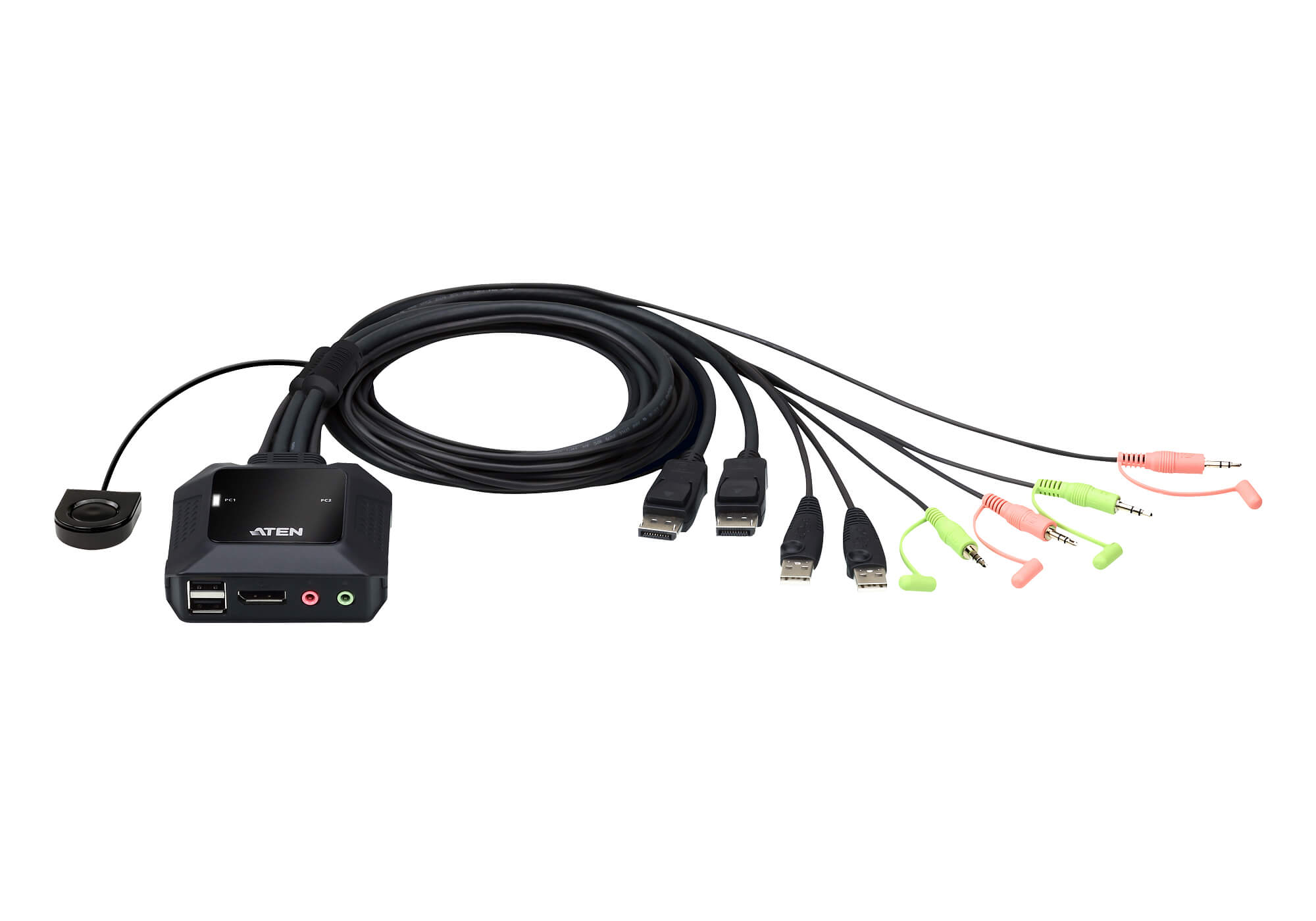 Lo switch KVM cavo USB DisplayPort a 2 porte CS22DP è una unità di controllo che consente di accedere a due computer da una singola console USB e DisplayPort (tastiera, video e mouse) con l audio. Con CS22DP, è possibile passare rapid