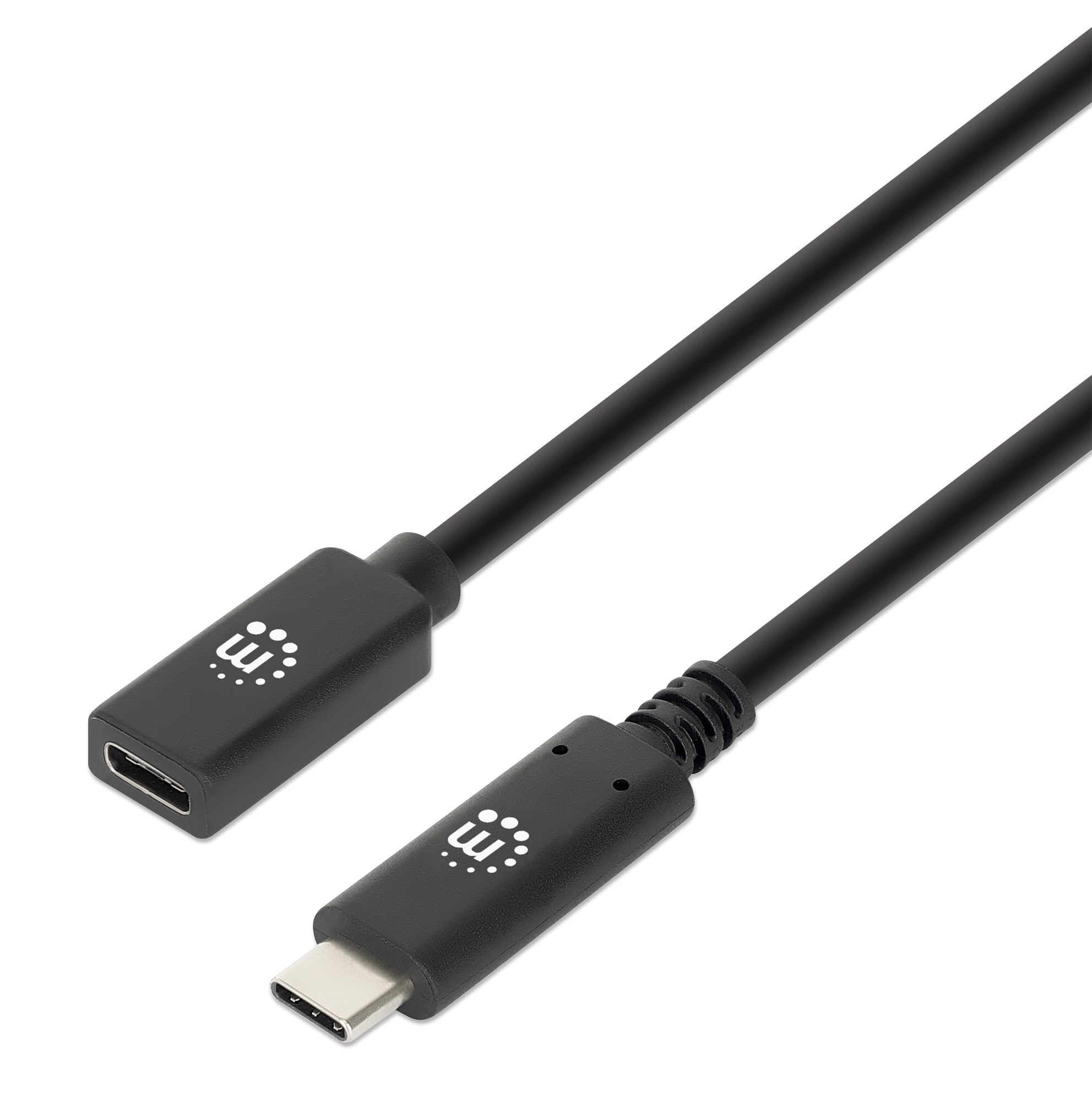 Cavo prolunga USB 3.2 Gen 2 SuperSpeed+ USB-C™ Maschio/Femmina 0,5m Nero