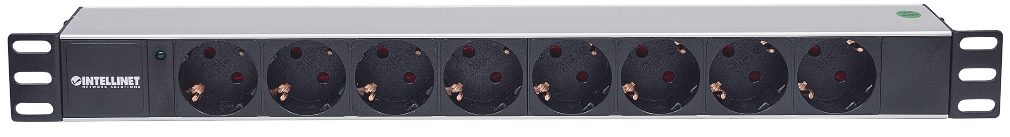 Multipresa per Rack 19'' 8 posti Spina Schuko Angolata 1U