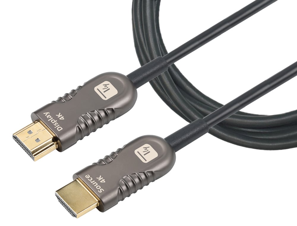 Il cavo audio video HDMI™ ad alta velocità attivo è caratterizzato da conduttori in rame e in fibra, offrendo una struttura più leggera e flessibile ideale per l installazione in spazi ristretti e a distanze maggiori: la soluzio