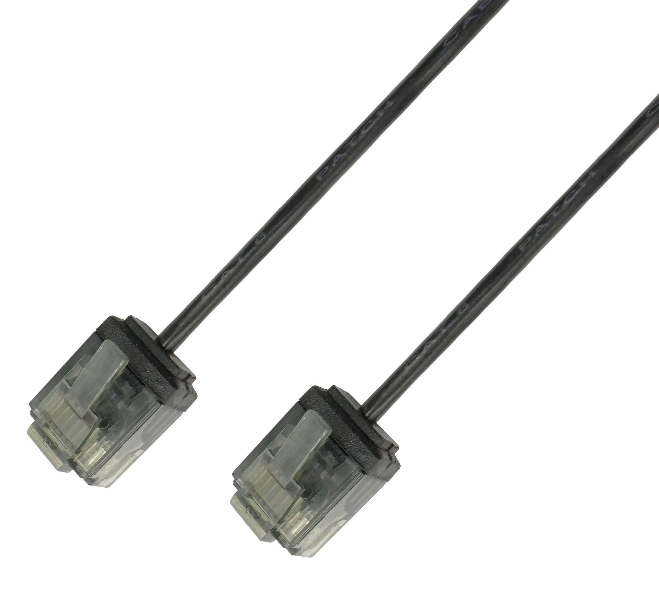 Cavo di rete Patch in Rame Ultra Slim Cat.6 Nero UTP 0,25 m