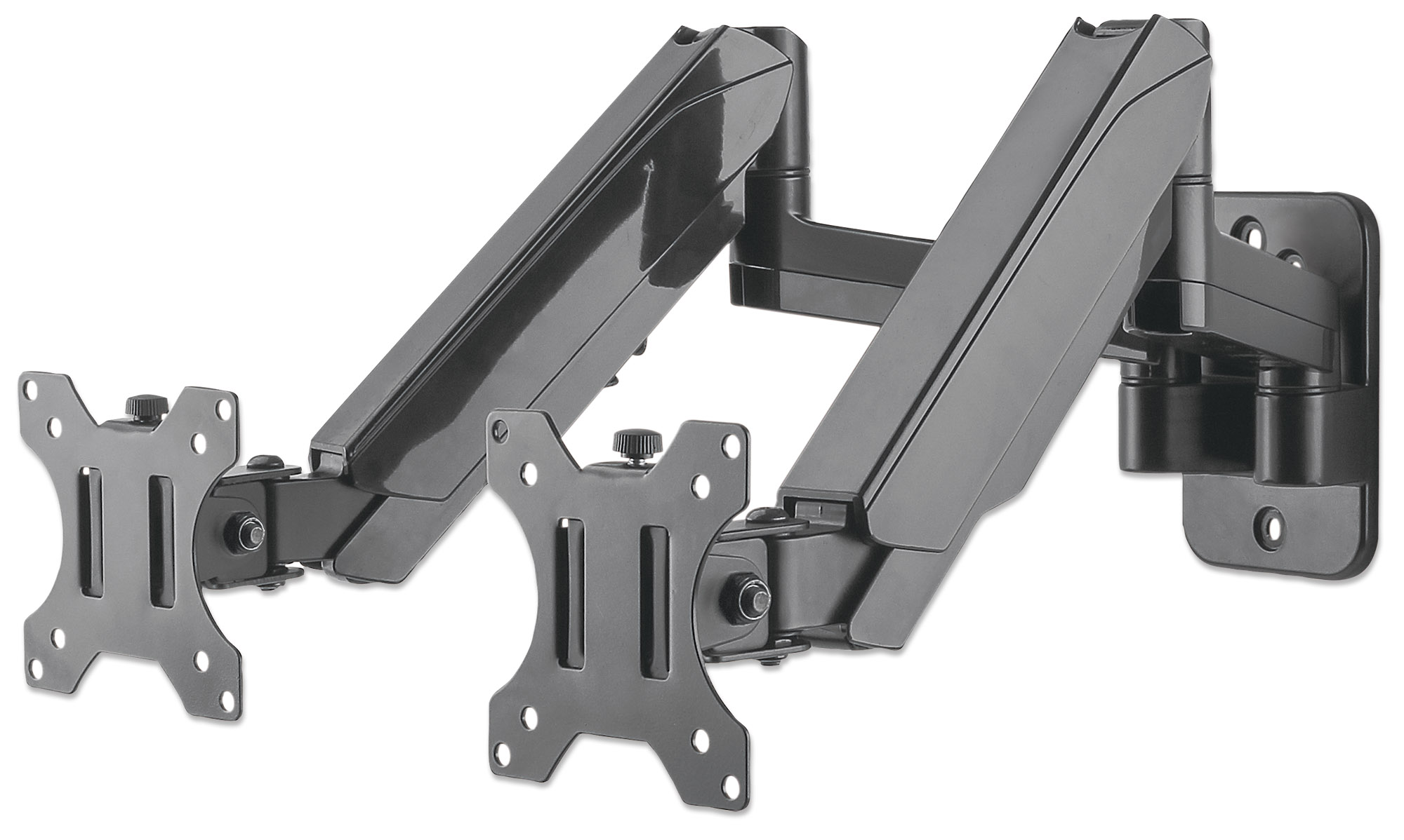 Staffa a Muro con Molla a Gas per due Monitor 17-32''