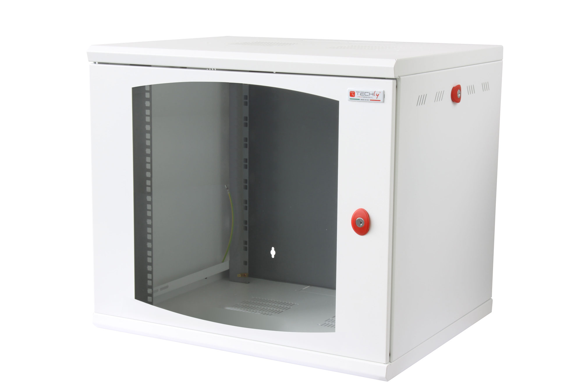 Armadio Rack 19'' a muro 16 unità sezione unica prof. 500mm Bianco
