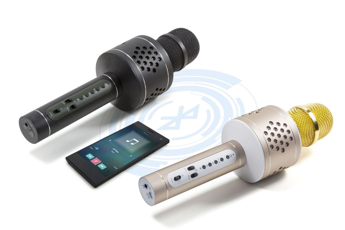 Microfono Karaoke Bluetooth con TWS per Cantare in Duetto Nero, BT-X35