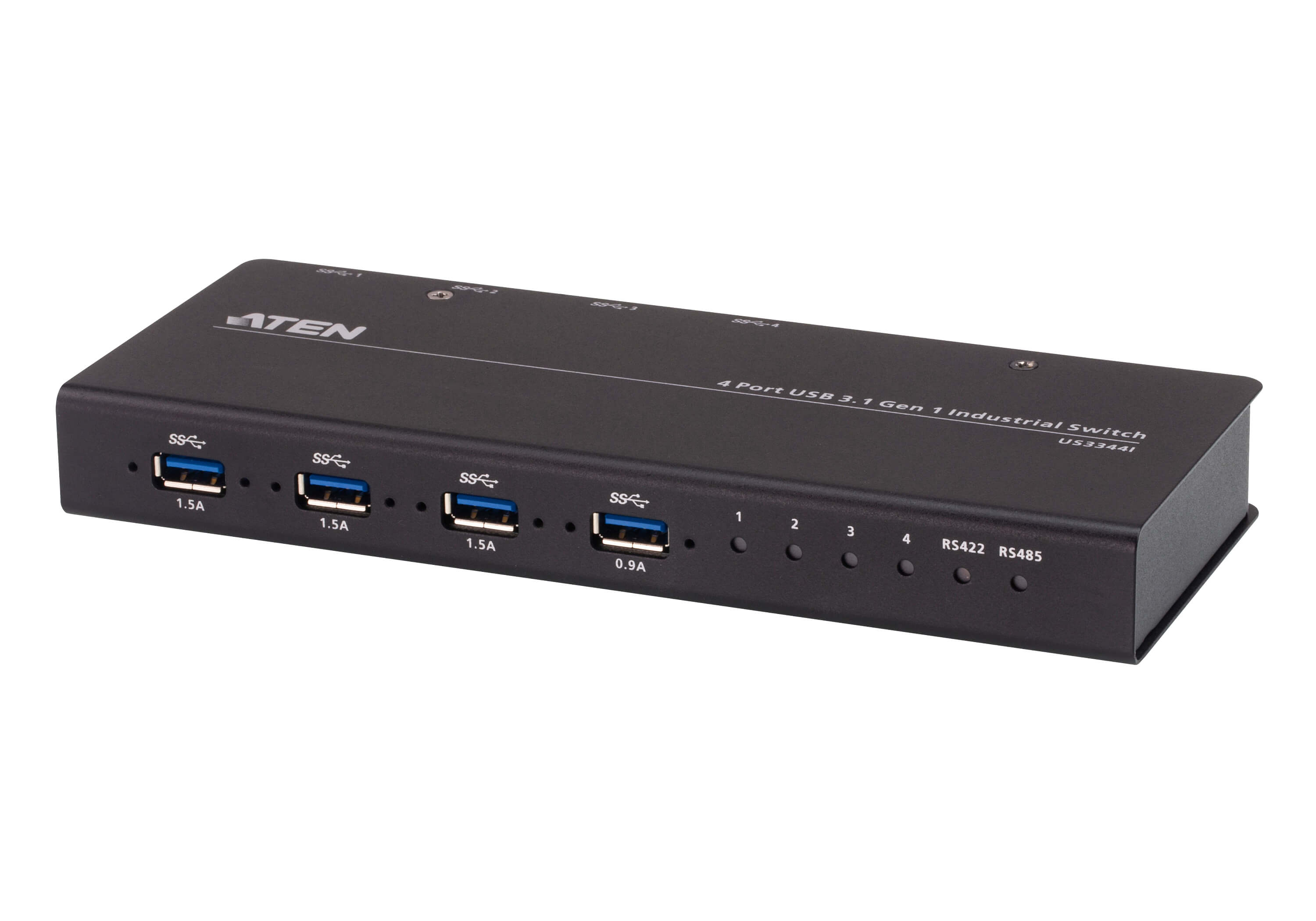 L US3344I è uno switch industriale USB 3.2 Gen1 a 4 porte che consente a 4 computer di condividere l uso di dispositivi USB 3.2 Gen1, ad esempio una tastiera, un mouse e altri dispositivi periferici. La gestione periferica può essere assegna
