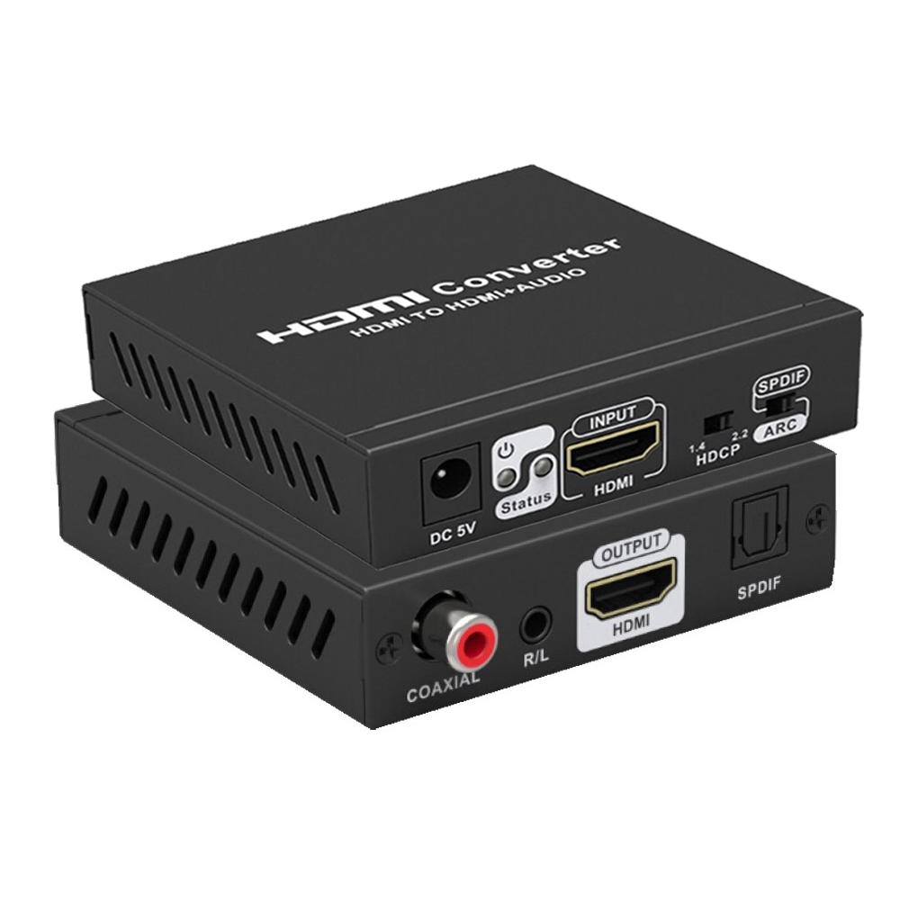 L IDATA HDMI-EAC consente di separare il segnale di una sorgente in ultra alta definizione e ottenere un segnale video in alta qualità e un segnale audio. Il segnale audio così separato viene inviato all amplificatore via porta SPDIF, coassi