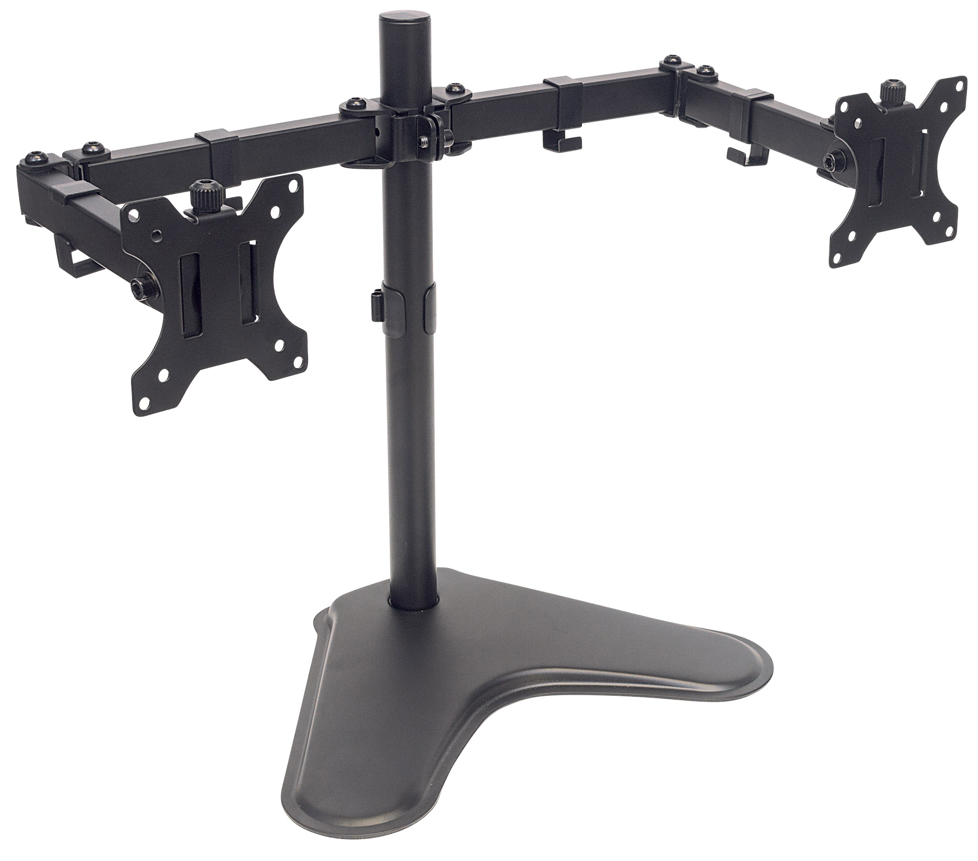 Supporto da Scrivania per 2 Monitor 13-32'' con Base e Doppio Snodo