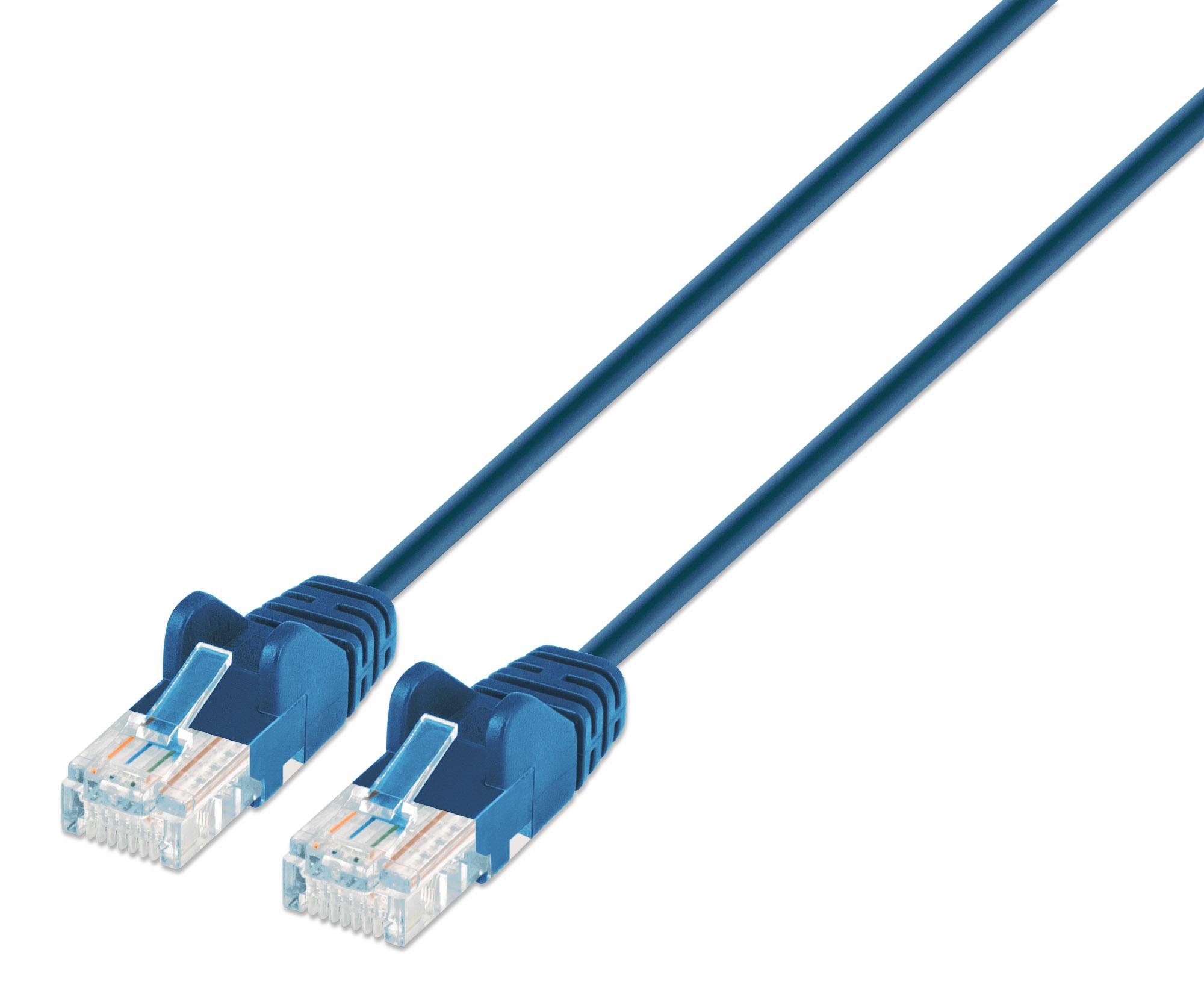 Cavo patch di rete Cat6 UTP Slim  1 m blu