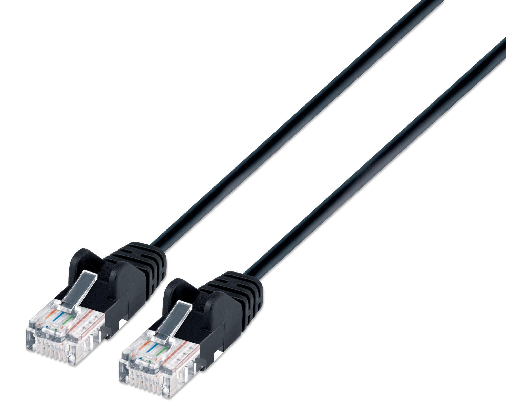 Cavo patch di rete Cat6 UTP Slim  0,5 m Nero