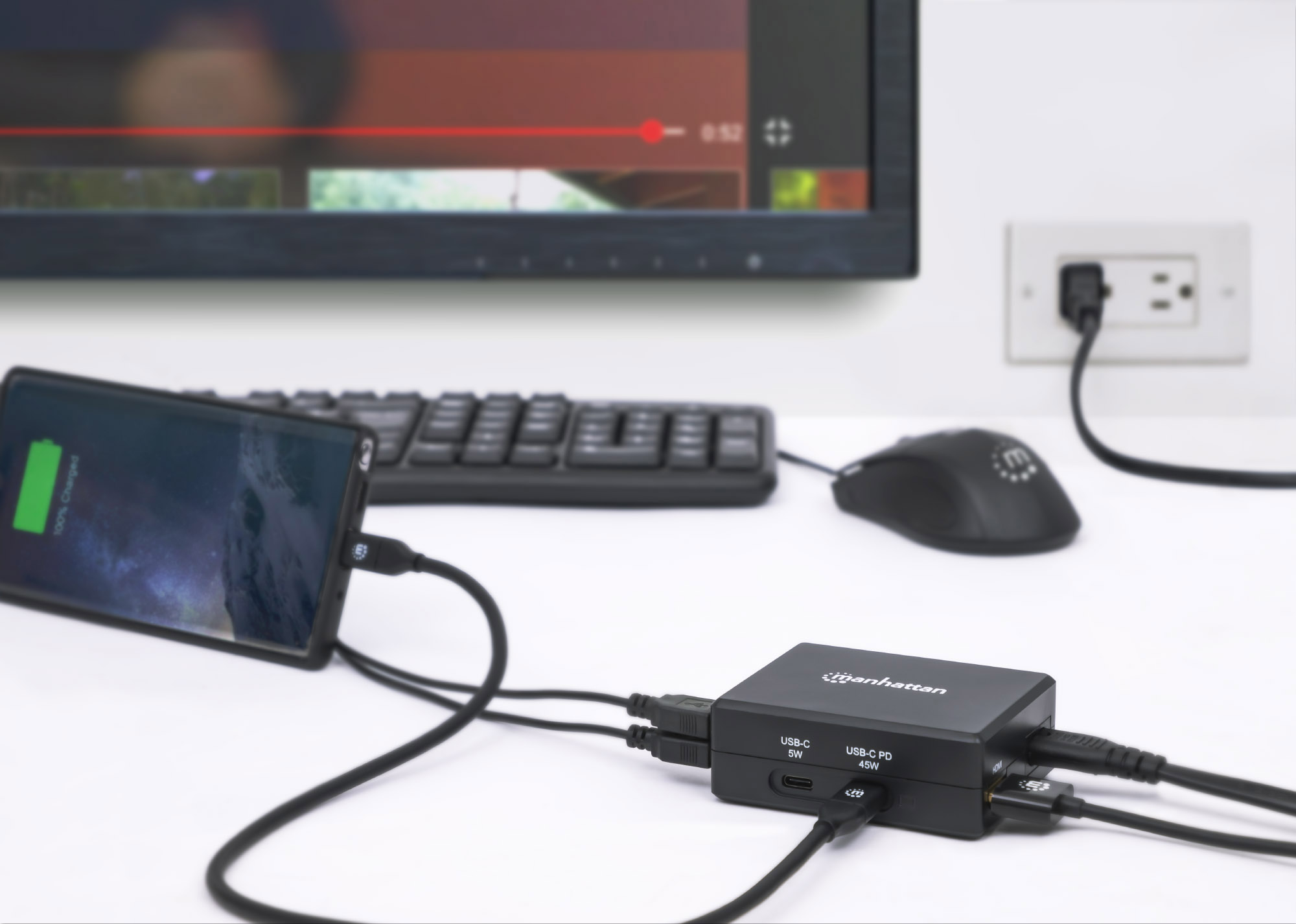 Hub USB-C™ con funzione di ricarica Power Delivery 45W
