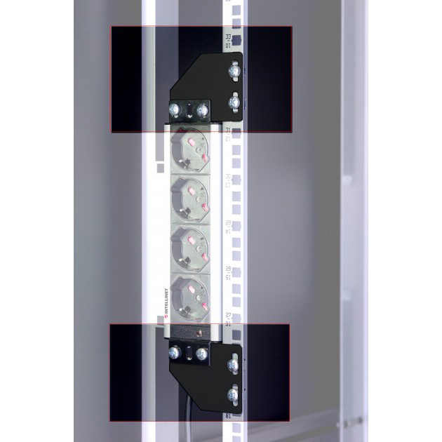 Staffe per Montaggio Verticale su Montanti Rack Nero