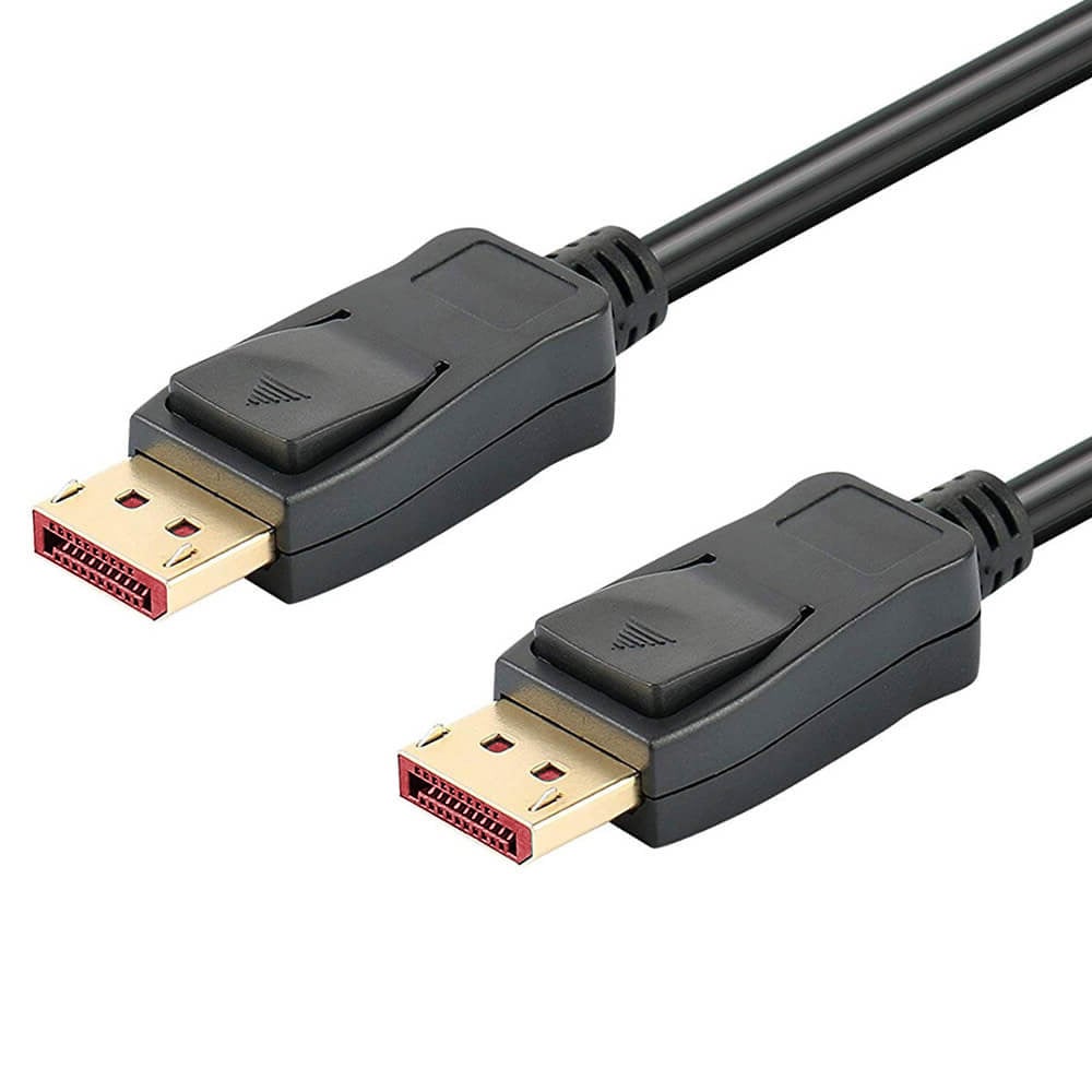Cavo DisplayPort 1.4 8K con connettori placcati oro 24K, offre una maggiore resistenza all ossidazione, all usura e alla corrosione, la trasmissione del segnale è più veloce. Utile per il collegamento di schermi esterni o proiettori con un c