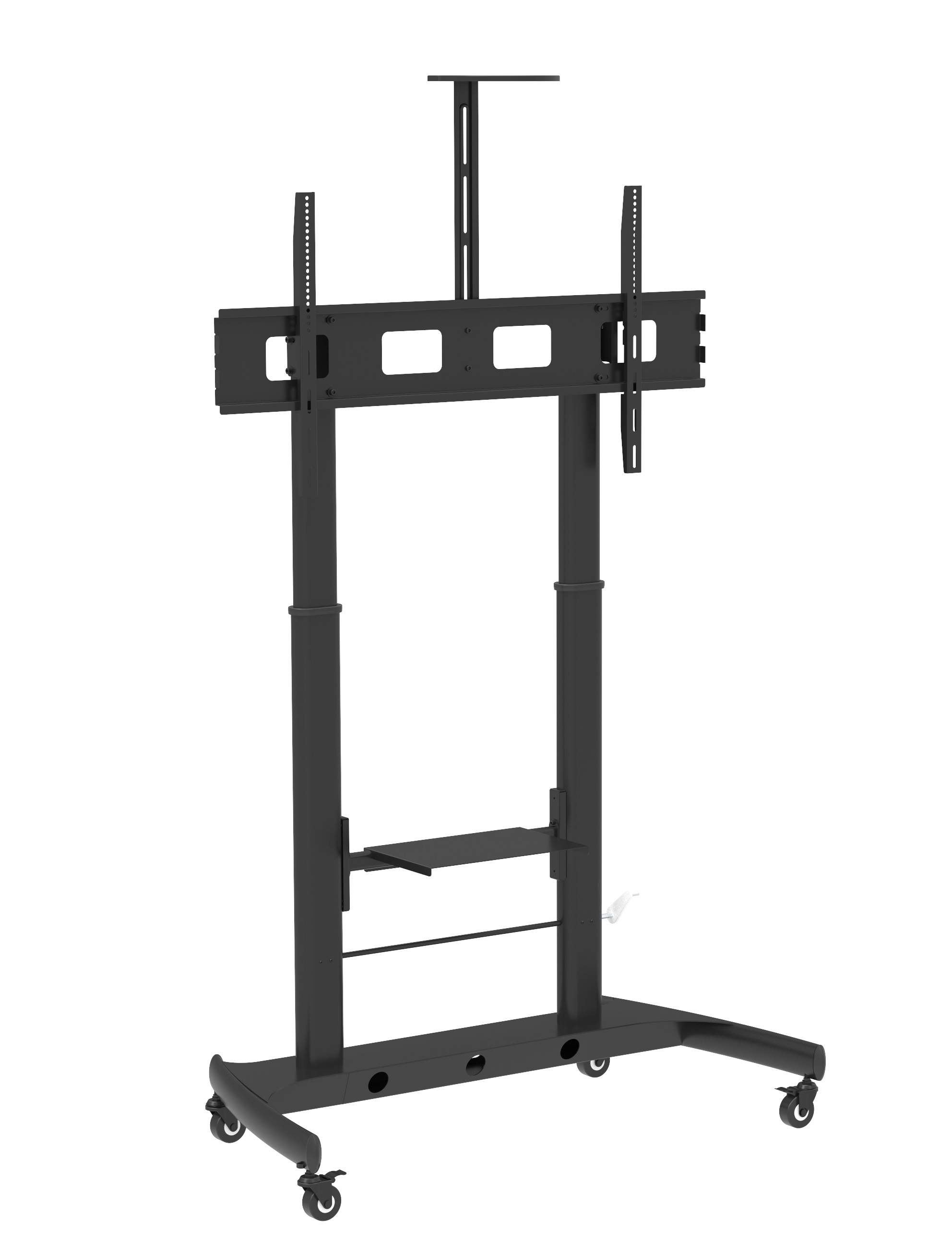 Supporto da Pavimento TV LCD/LED 52-110'' Altezza Regolabile 2 Mensole