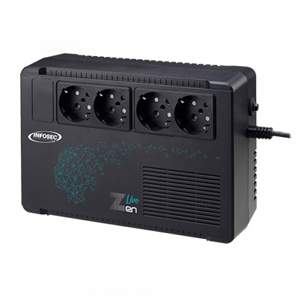 Gruppo di protezione essenziale per apparecchiature IT (apparecchiature IT, PC o computer, box, modem, etc.). Da 650 VA, fornisce alle apparecchiature collegate una protezione completa in caso di interruzione di corrente o variazione di corrente grazie al